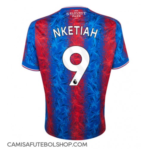 Camisa de time de futebol Crystal Palace Eddie Nketiah #9 Replicas 1º Equipamento 2024-25 Manga Curta